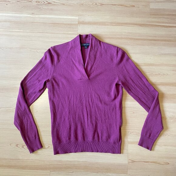 Brooks Brothers Merino Wool Sweater, Purple, Small - Picture 1 of 6